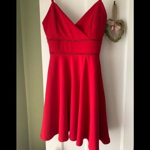 Red cocktail dress